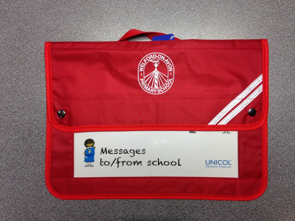 Welford On Avon Primary School - WELFORD MESSAGE BOOKBAG - Alcester NSC