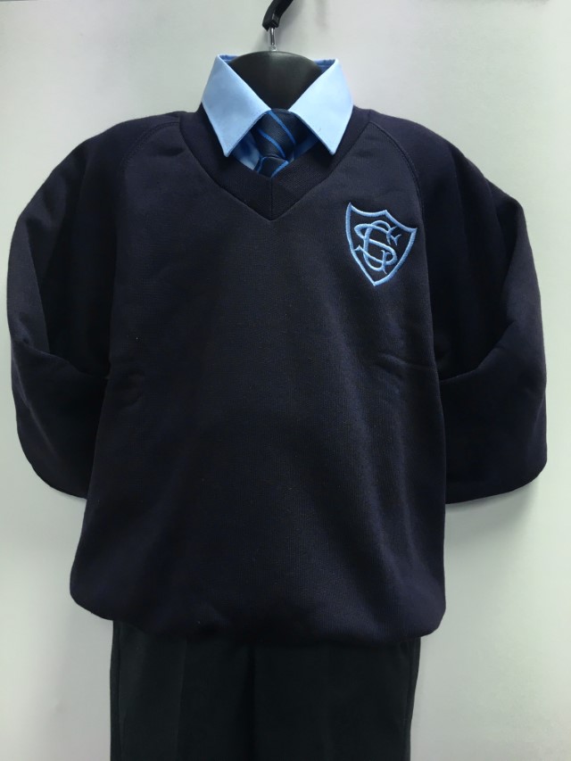 St Gregory's R.C. School - ST GREGORY V NECK SWEATSHIRT, St Gregory's R.C. School